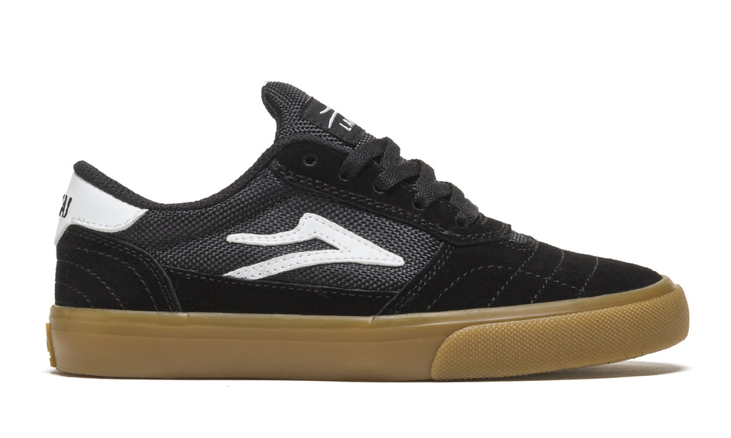 LAKAI CAMBRIDGE KIDS SKATE SHOES BLACK GUM KS124 001.jpg