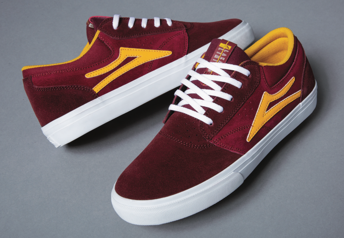 Lakai Griffin Skate Shoes Burgundy Cardinal
