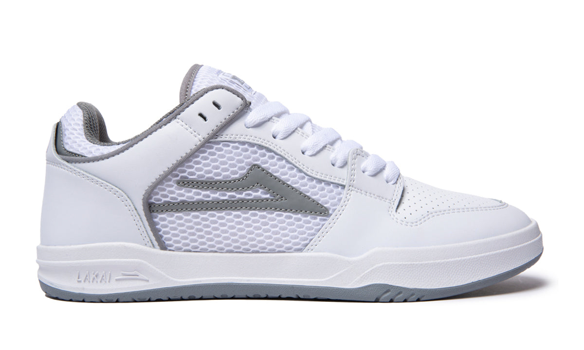 Lakai Telford Low Leather Skate Shoes - White