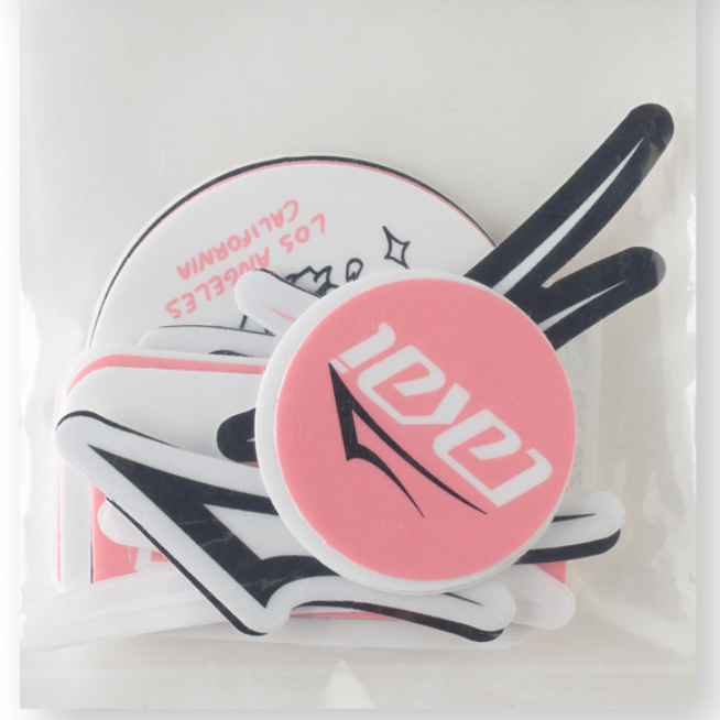 Lakai Assorted 24 Pack Stickers pink