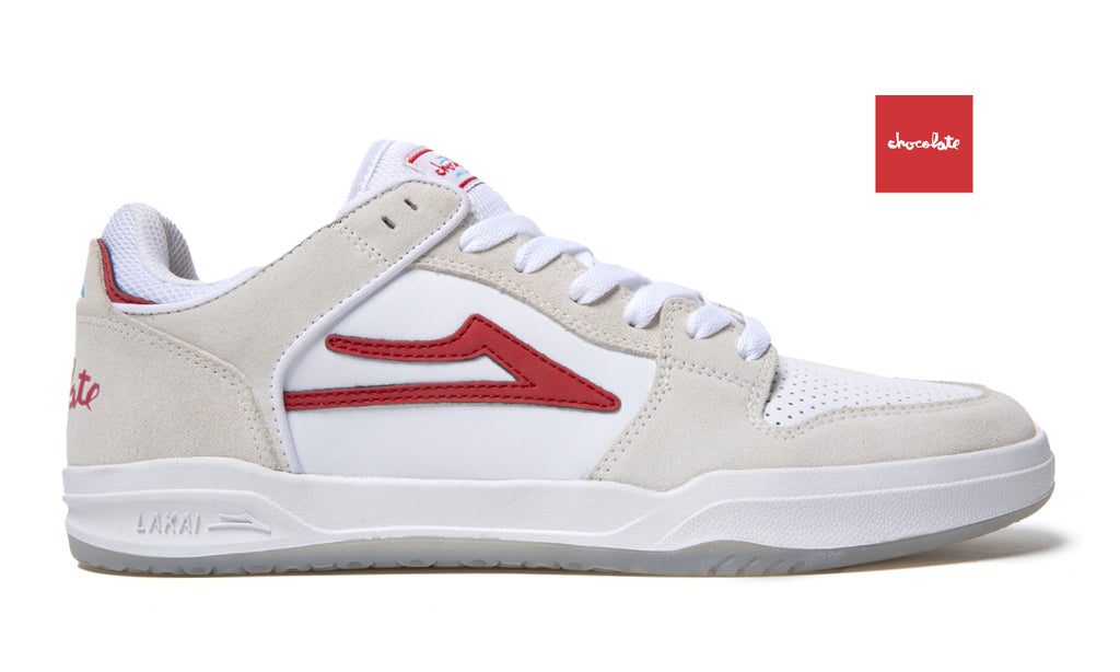Lakai x Chocolate Telford Low Skate Shoes - White-Red Suede_MS1240262B00_WHRDS_01.jpg