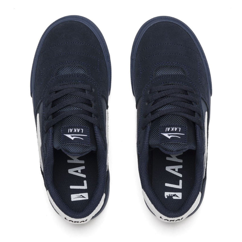 Lakai Cambridge Kids Skate Shoes - Navy Navy Suede TOP.jpg