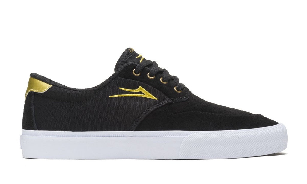 Lakai Riley 3 Skate Shoes - Black-Gold Suede.jpg