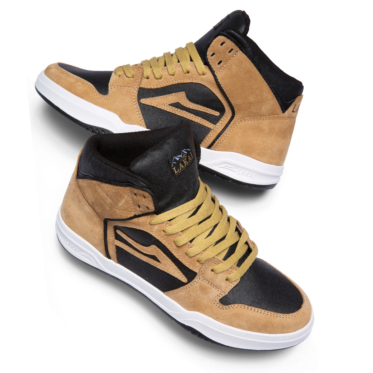Lakai Telford Skate Shoes - Gold Premium Suede 3.jpg