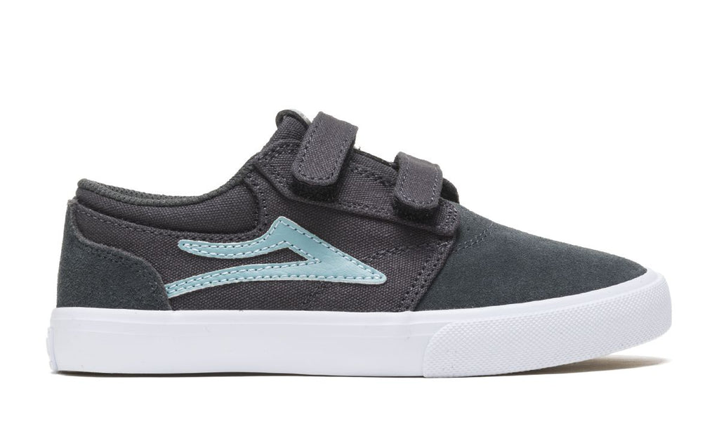 Lakai Griffin Kids Skate Shoes - Charcoal-Nile Suede.jpg